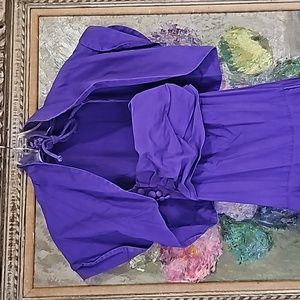 Vintage purple grape halter dress with wrap